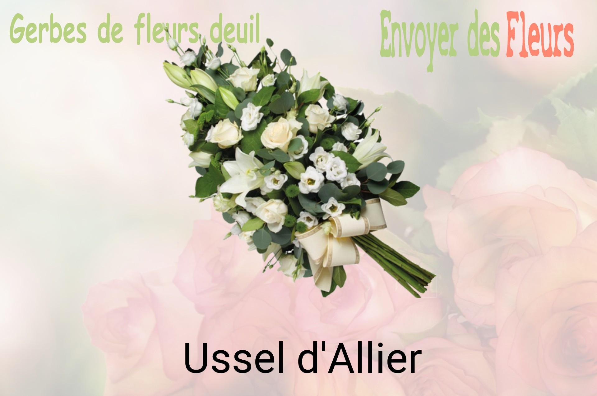 Gerbe de fleurs de deuil livrée à Ussel-d'Allier
